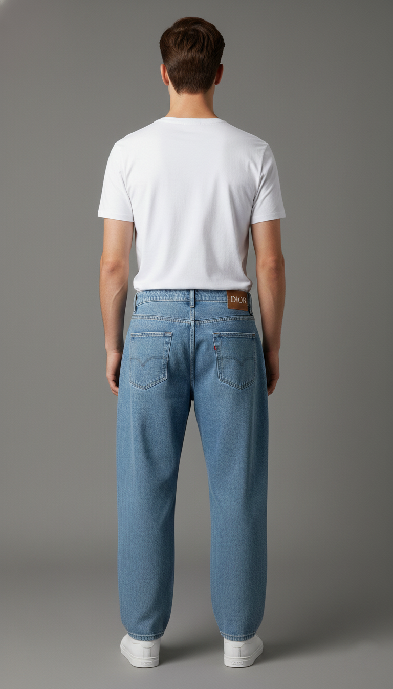 Men’s Classic Relaxed Fit Light Blue Denim Jeans
