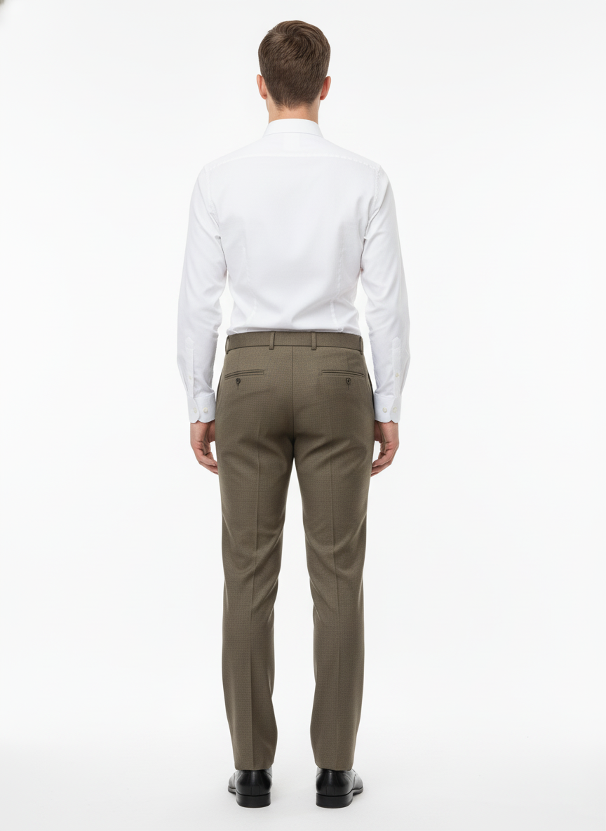Men’s Slim Fit Olive Brown Formal Trousers