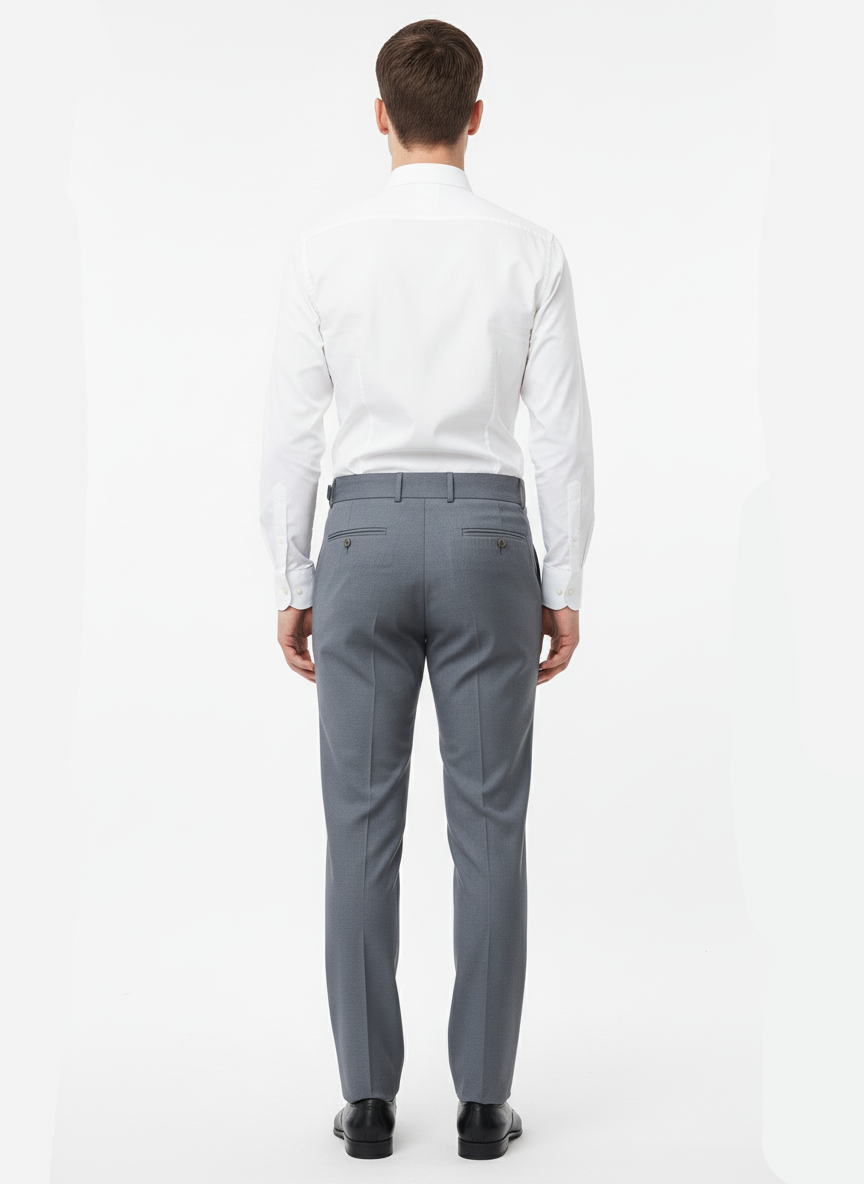 Men’s Slim Fit Steel Grey Gurkha Formal Trousers