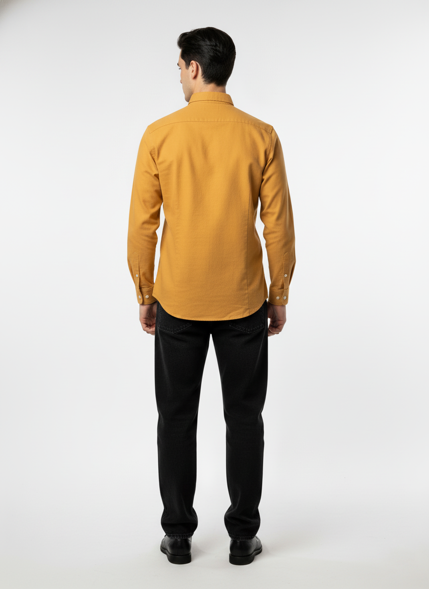 U.S. Polo Assn. Men's Mustard Yellow Casual Shirt