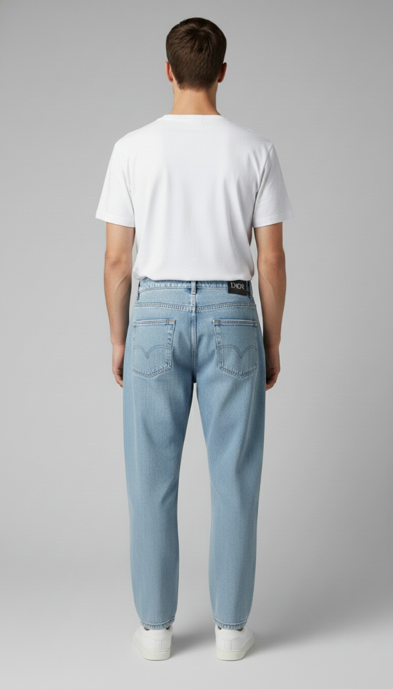 Dior Men’s Light Blue Straight Fit Denim Jeans