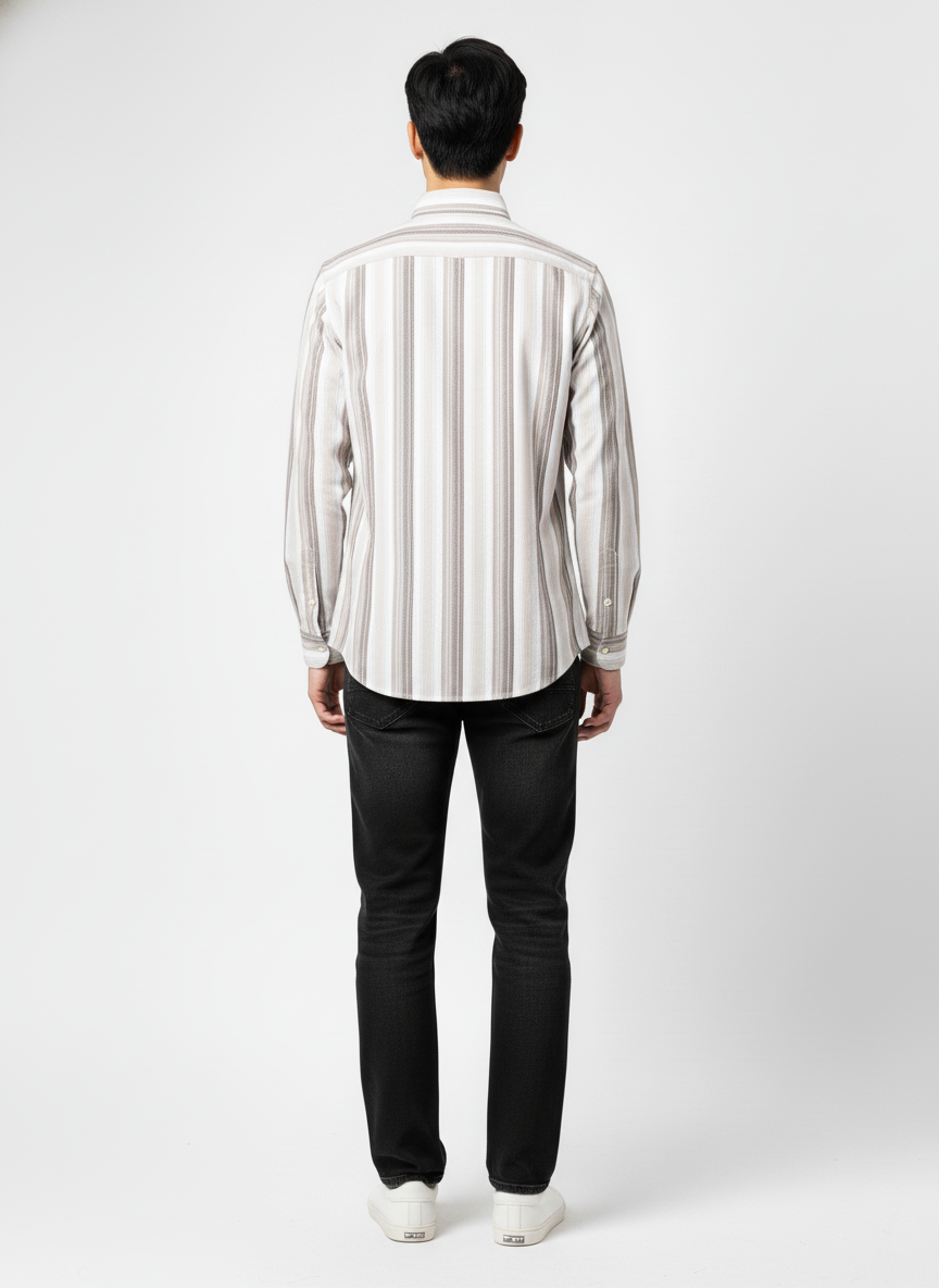 Men’s Tailored-Fit Vertical Stripe Shirt – U.S. Polo Assn